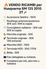 RICAMBI HUSQVARNA SM 125 - LEGGERE DESCRIZIONE