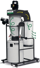 Aspiratore ciclonico Depolveratore centrifugo trucioli polvere polveri 230V 400V