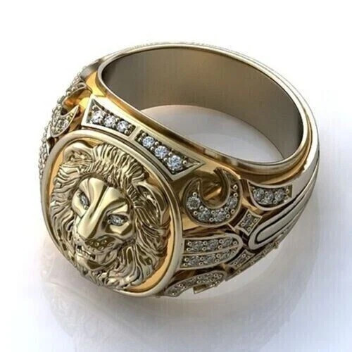 Anello uomo leone - , diamante