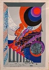 Aldo Borgonzoni, Litografia Su Carta, 1972, cm 32,3x22