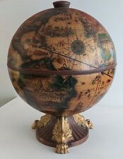 Mappamondo bar porta bottiglie e bicchieri anni 60