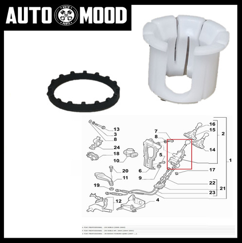 Kit boccola leva marce - boccola, fiat