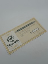 wonder watch vintage warranty