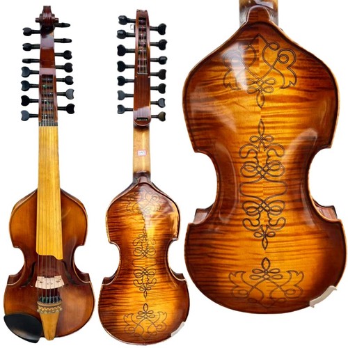 Viola amore intagliata - intagliata,, 7x7