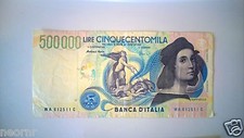 Lire 500.000 RAFFAELLO - BANCONOTA 500 mila SERIE WA - Italian Lire Banknote 