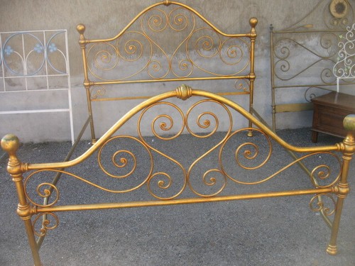 Letto ferro riccioli laccato - letto, a