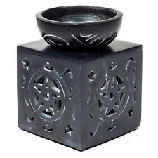 Brucia Oli Essenziali Pietra Ollare Nero Bruciatore Candele Profumo Pentacolo