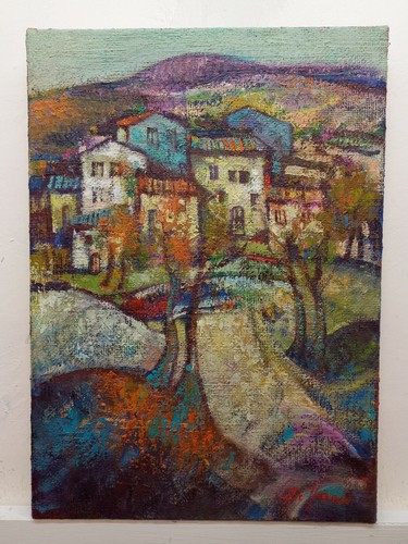 Quadro dipinto paesaggio olio - quadro,