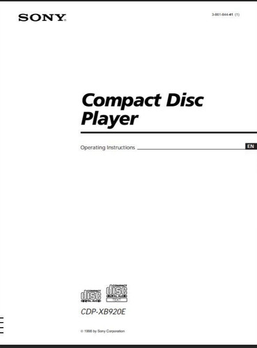 Sony cdp xb920e lettore - cdp-xb920e,