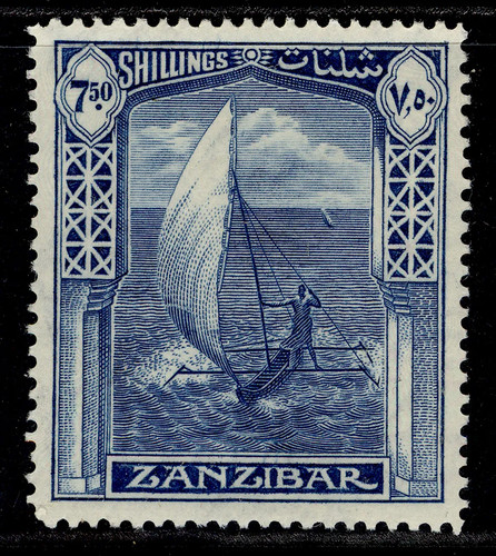 Zanzibar sg321 7s 50 - gv, 7s.50