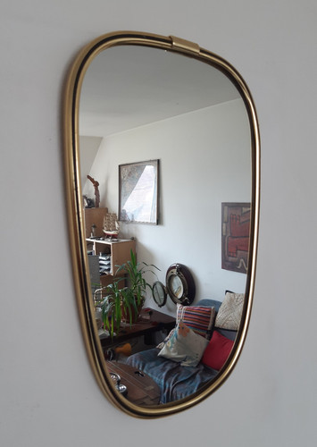 Specchio ovale anni oro - specchio, 60