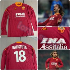 Maglia Shirt Trikot Camiseta kappa AS Roma home 2000/01 BATISTUTA scudetto LS