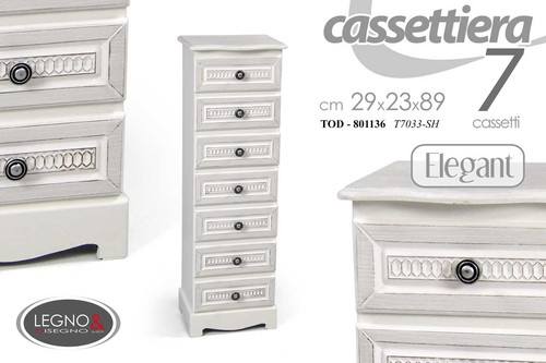 Cassettiera cassetti legno - cassettiera,