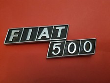 Fregio Scritta  FIAT 500 Originale Badge Logo CROMODORA Epoca vintage