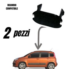 2 Tappi Barra Portapacchi Tetto Fiat Panda III serie– Ricambio compatibile Nero