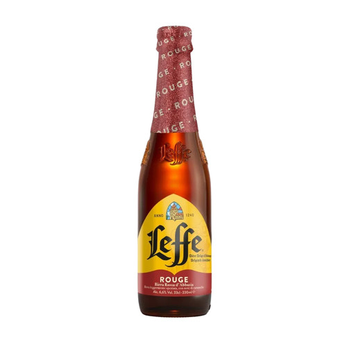 Birra beer leffe - rouge, rossa