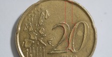 DUE MONETE DA 20 CENTESIMI DI EURO FRANCIA 1999  IN  UNA ECCEDENZA DI METALLO