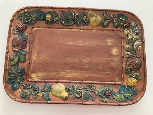 Vassoio ceramica decorato - in,