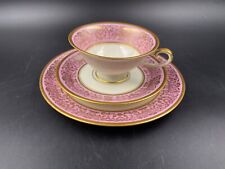 TAZZA TAZZINA TRIO CAFFè Tè ESCHENBACH BAVARIA COLORE ROSA ORO ORNAMENTALE