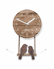 Orologio da Parete Cucina Uccellini a Pendolo Silenzioso Made Italy, Arredo Casa