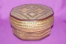 CESTINO CONTENITORE DECORATO VINTAGE CASA ARREDAMENTO PORTAGIOIE SVUOTATASCHE