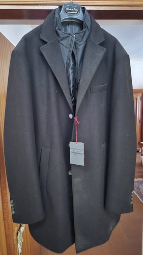 Cappotto uomo nero fashion - cappotto,