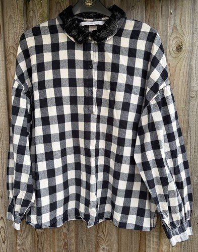 Blusa zara trafaluc gingham - blusa,