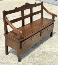 ?Panca d’epoca in Rovere  con Cassettiera Val Varaita Prima Metà ‘800?