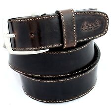 Cintura Uomo vera Pelle Marrone Scuro Cinta Donna in Cuoio Sportiva di da 4 cm w