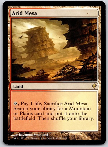 Arid mesa 211 rara - 211, zendikar