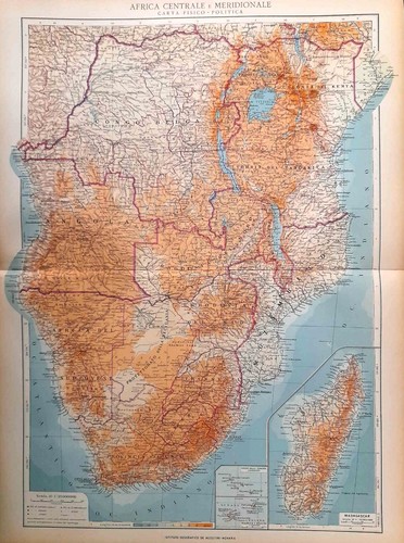Carta geografica antica africa - carta,
