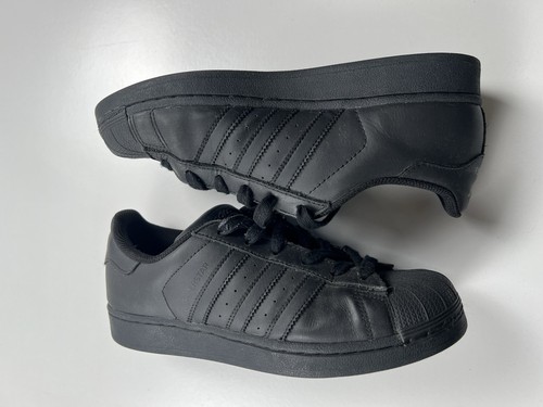 Adidas superstar black leather - adidas,