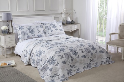 Set copriletto 3pz trapuntato - copriletto,