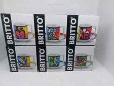 ROMERO BRITTO SET 6 TAZZINE CAFFÈ ML. 90 CUP art collection Tazzina CUPS COFFEE.
