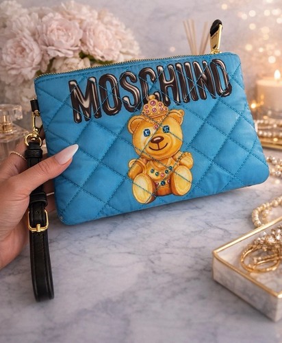 Pochette moschino couture blu - moschino,