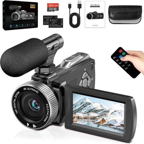 Videocamera 48mp zoom - 4k, 48mp,
