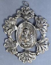 Filigrana argento medaglia Sant' Antonio da Padova Madonna Immacolata 19° secolo