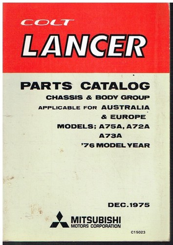 Mitsubishi colt lancer mk1 - mitsubishi,