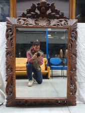 Grande specchiera in legno