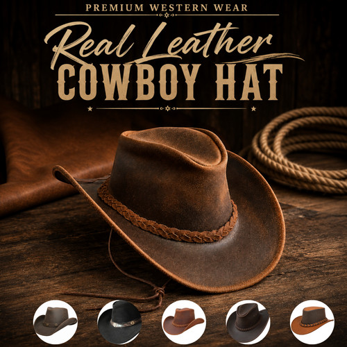 Cappello cowboy vera pelle - vera,