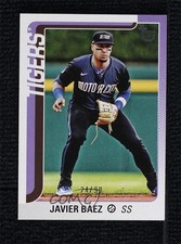 2025 Topps Serie 2 Vintage Stock Retrò /99 Javier Baez #545