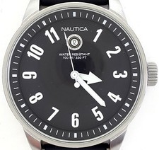 GRANDE! OROLOGIO NAUTICA A00900, ACCIAIO, CINTURINO GOMMA, 100 METRI, DATARIO