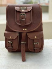 Zaino in vera pelle 3 tasche zaino borsa da giorno 13 pollici donna vintage