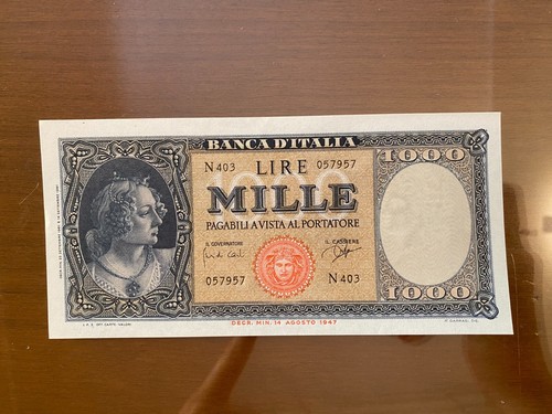 Banconota lire 1000 italia - banconota,