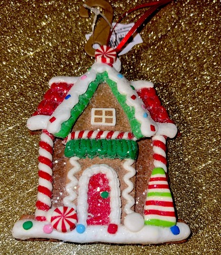 Gingerbread house ornament - gingerbread,