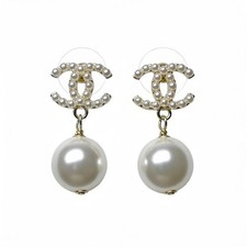 Orecchini pendenti logo Chanel