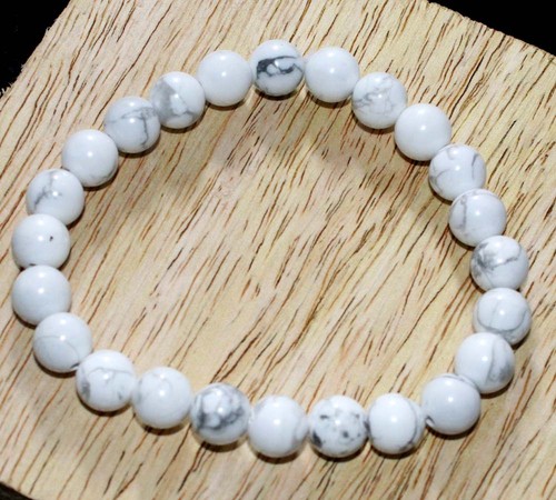 Bracciale howlite tondo con - tondo,