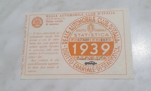Bollo auto 1939 - auto,