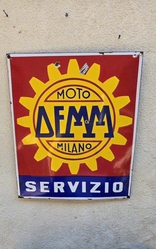 Insegna tabella smaltata moto - tabella,