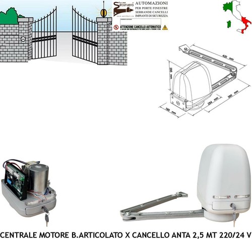 Braccio articolato cancello - braccio,